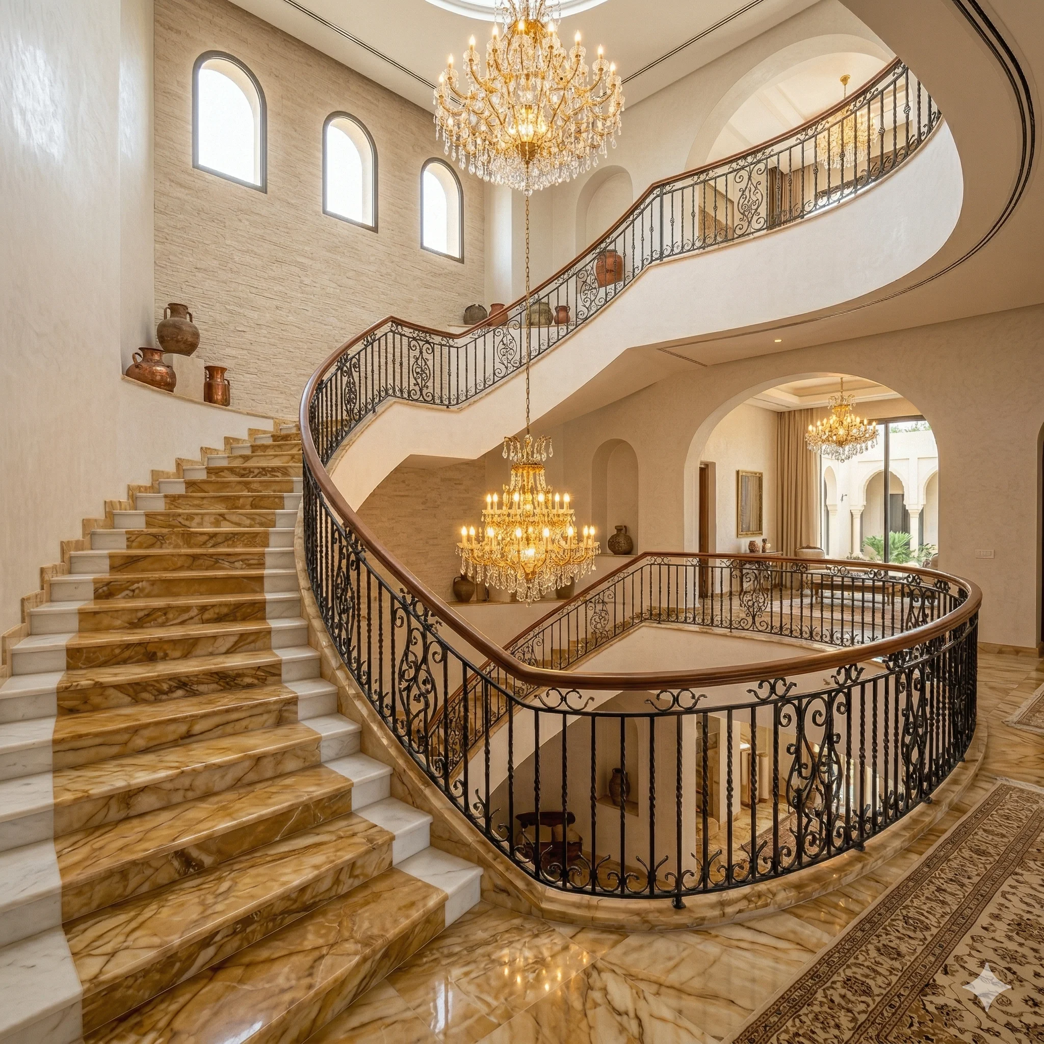 Escalier marbre grand