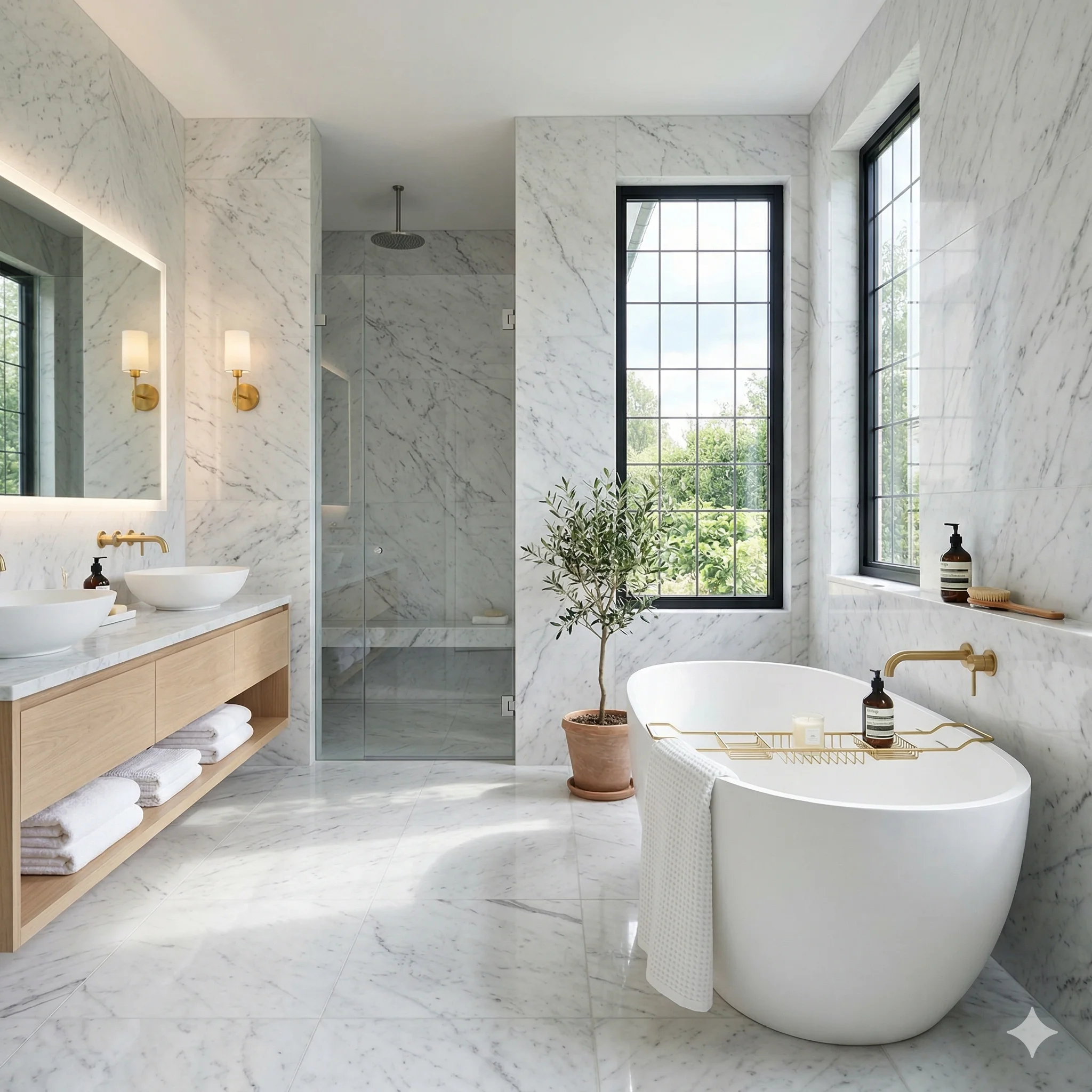 Salle de bain en marbre