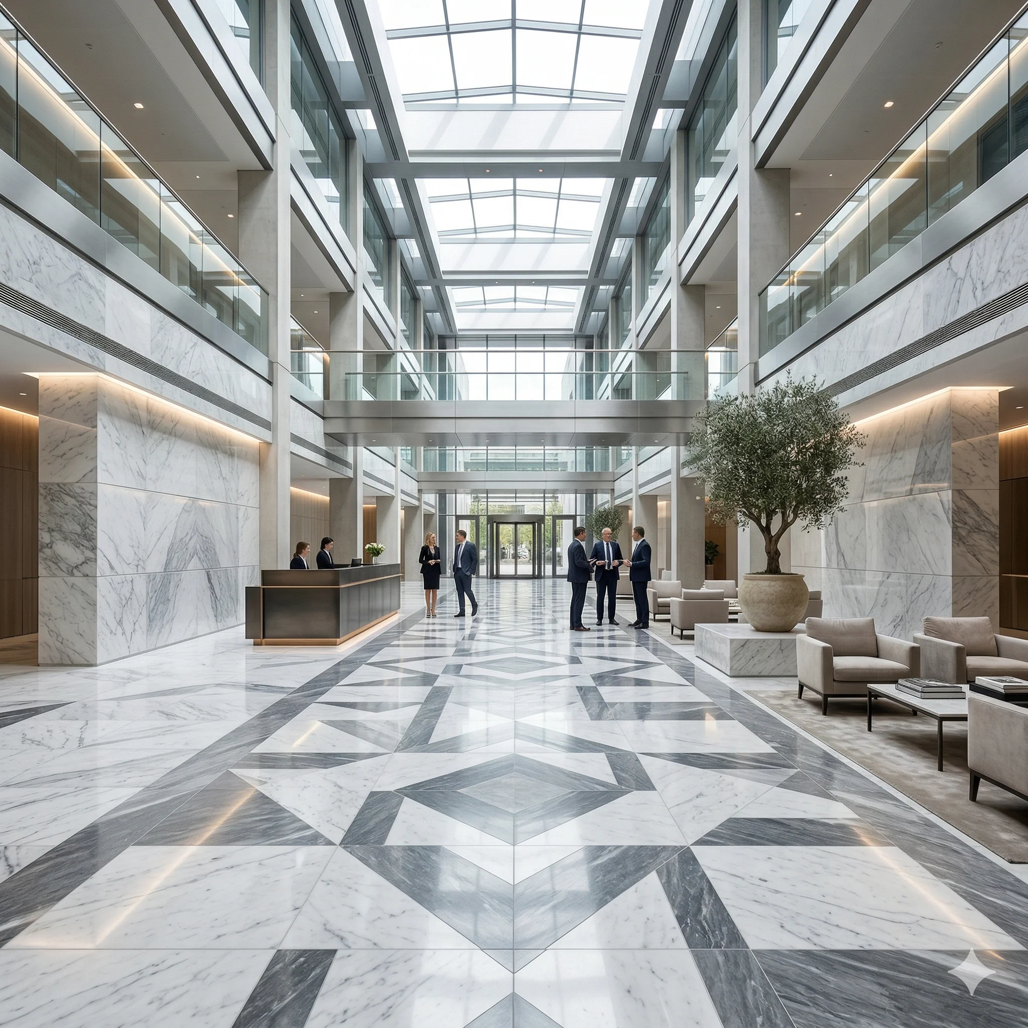 Espace commercial en marbre