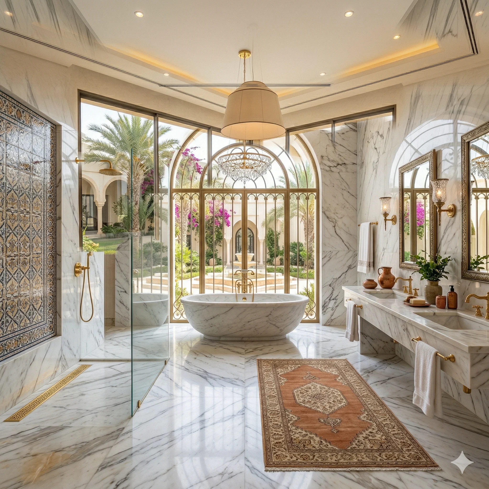 Salle de bain marbre